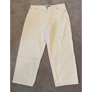 NWT Venezia Woman's White Cotton Denim Pants Jeans Size 20W